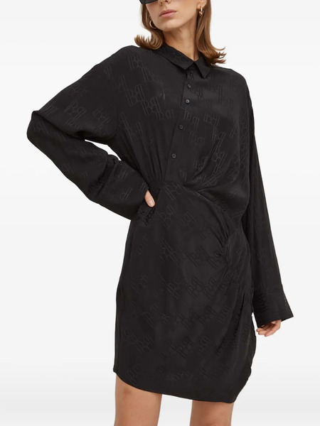  Herskind Ruched Pattern Sort Dress - Black 