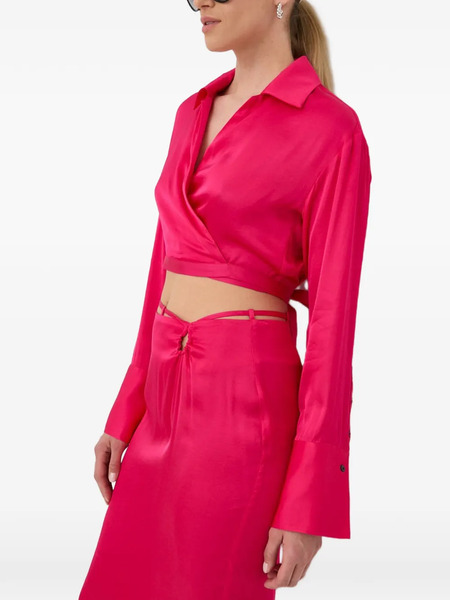  Herskind Wrap Tie-waist Blouse - Pink 
