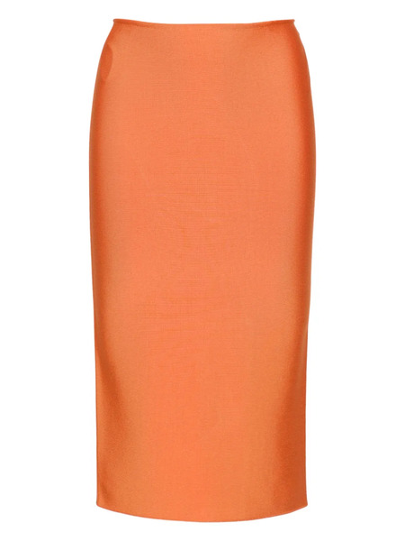  Herve L. Leroux Midi Pencil Skirt - Orange 