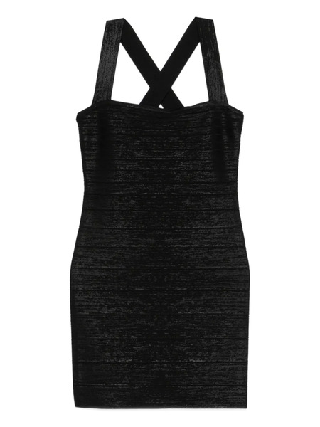  Hervé Léger Crossover Strap Dress - Black 