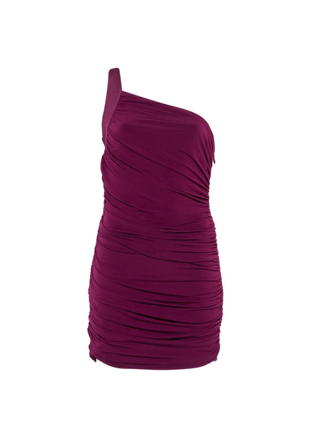  Hervé Léger One-shoulder Midi Dress - Purple 