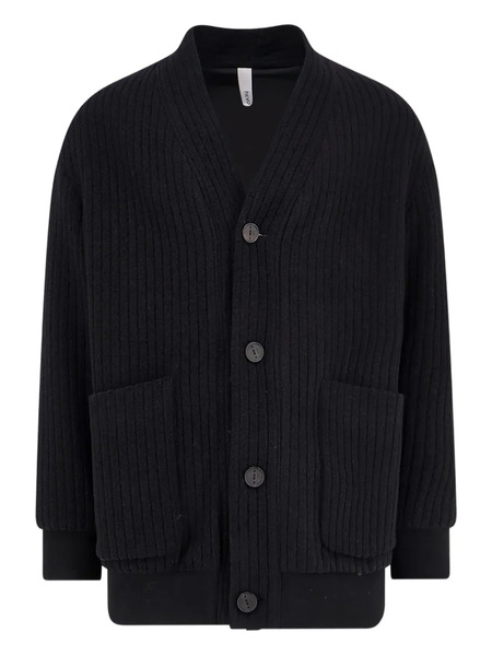  Hevo Cimino Patch-pocket Ribbed Coat - Black 