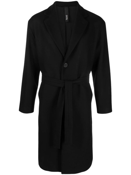  Hevo Cisternino Belted Single-breasted Coat - Black 
