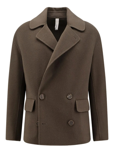  Hevo Double-breasted Flap-pocket Jacket - Green 