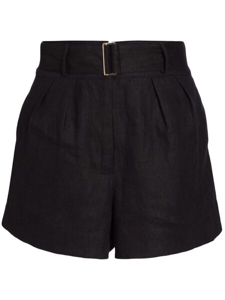  Hevron Linen Shorts - Black 