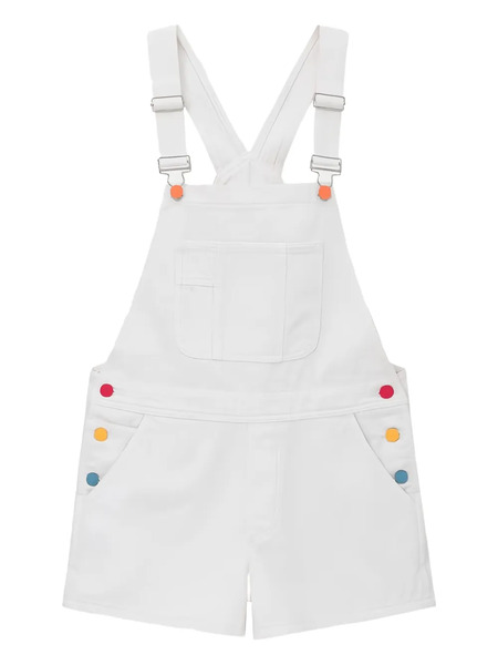  Hey Joanie Rainbow Playsuit - White 