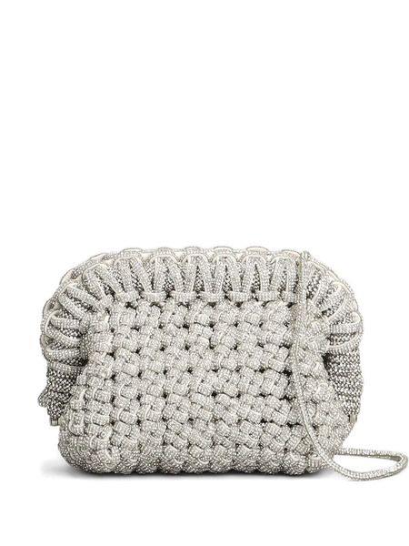  Hibourama Crystal-embellished Clutch Bag - Silver 