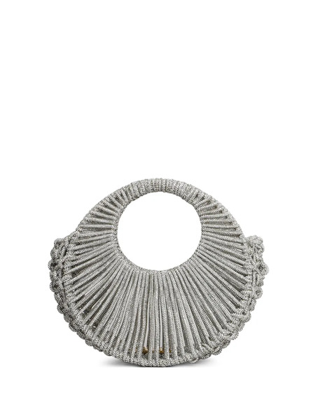  Hibourama Pleated Circular Handbag - Silver 
