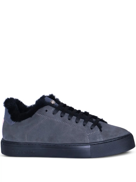  Hide&jack Fur-trim Sneakers - Grey 