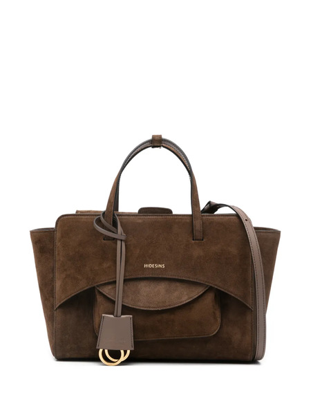  Hidesins M Flap Suede Tote Bag - Brown 