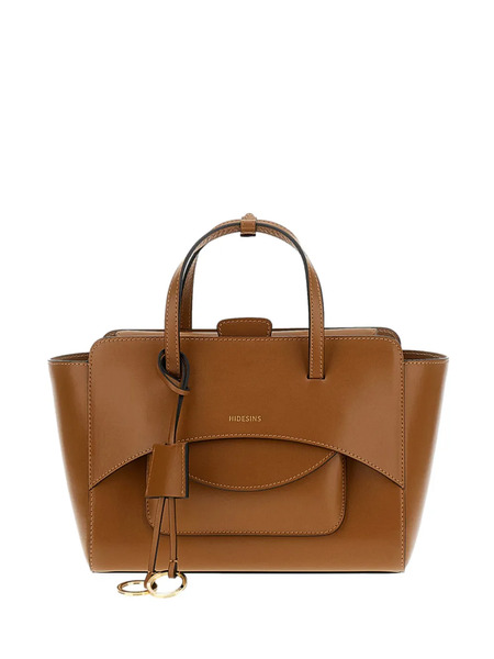  Hidesins Top Handle Leather Tote Bag - Brown 