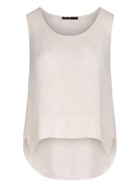  High Curved Hem Top - Neutrals 