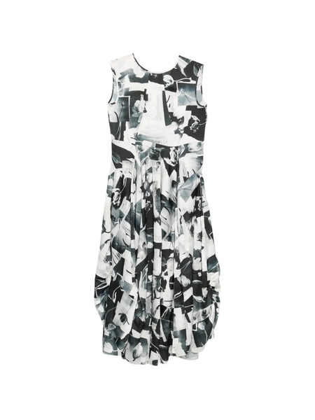  High Sparky Print Midi Dress - White 