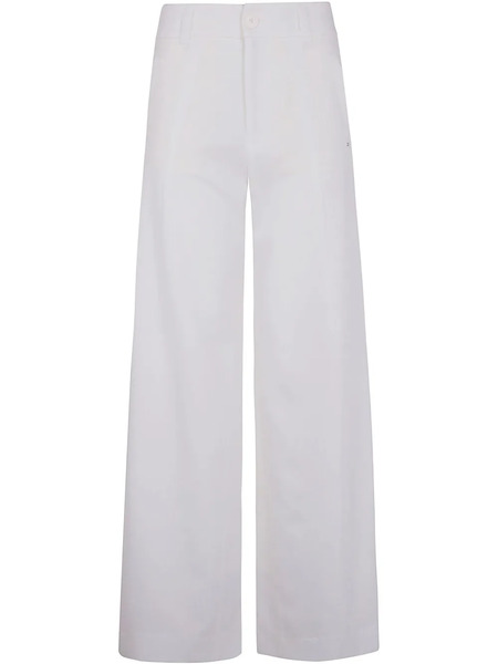  High Straight-leg Trousers - White 