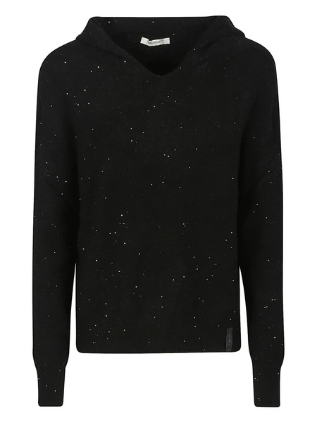  Hinnominate Sequin-embellished Hooded Sweater - Black 