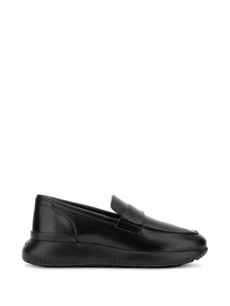  Hogan Cube Platform Loafers - Black 