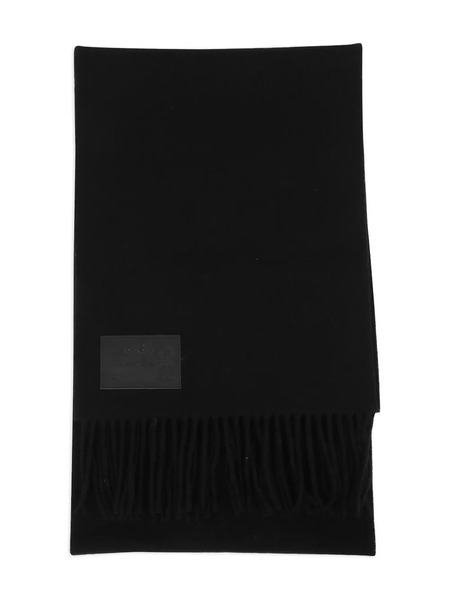  Hogan Fringed Wool-lend Scarf - Black 