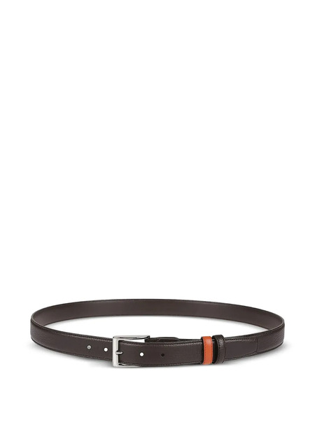  Hogan Grained-leather Buckle Belt - Black 