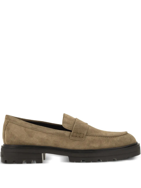  Hogan H673 Saddle Lug-sole Loafers - Neutrals 