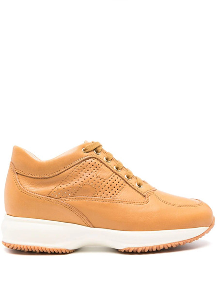  Hogan Interactive Leather Sneakers - Neutrals 