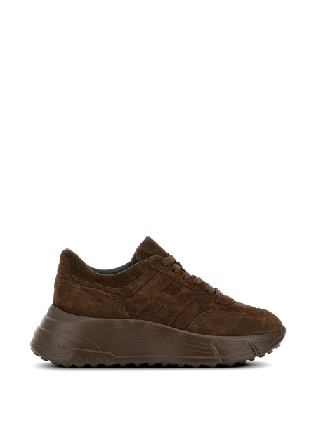 Hogan Laced Suede Sneakers - Brown 