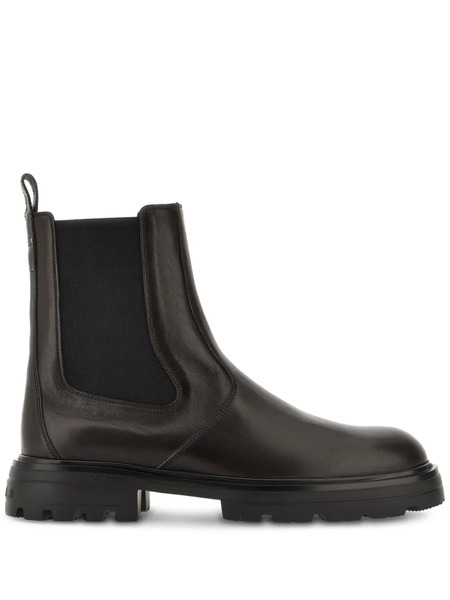  Hogan Leather Ankle Boots - Brown 