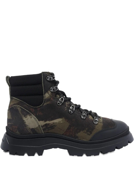 Hogan Leather Hiking Boots - Green 