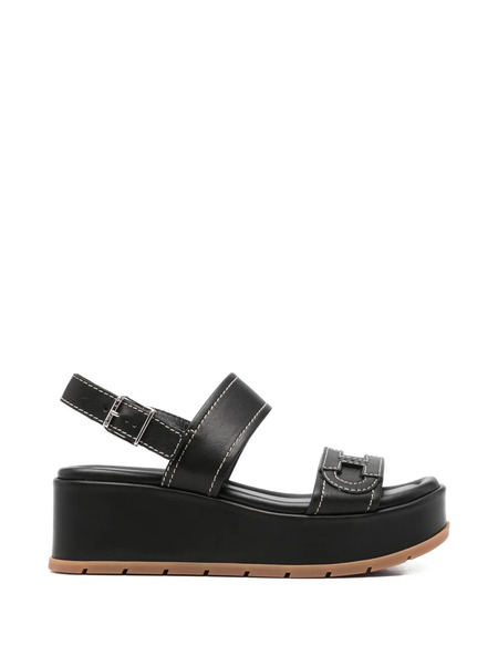  Hogan Logo-detail Sandals - Black 