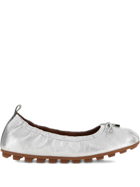  Hogan Metallic Ballerina Shoes - Silver 