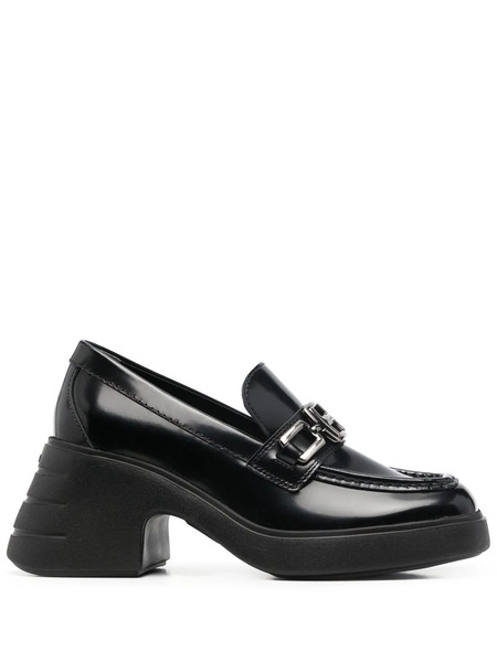  Hogan 70mm Chunky Leather Loafers - Black 