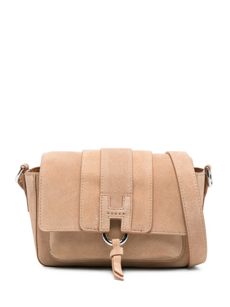  Hogan Trend Flap Suede Shoulder Bag - Neutrals 