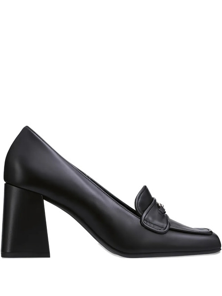  Hogl Julie Block-heeled Leather Loafers - Black 