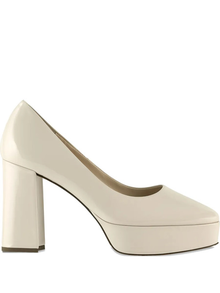  Hogl 100mm Gianna Platform Block-heel Pumps - Neutrals 