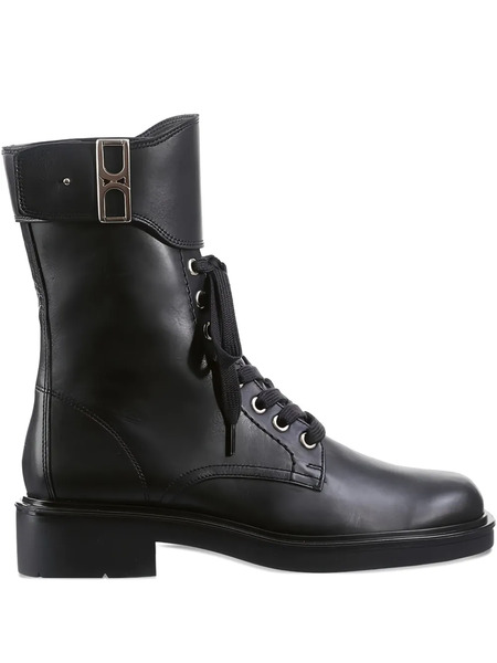  Hogl Nick Lace-up Leather Combat Boots - Black 