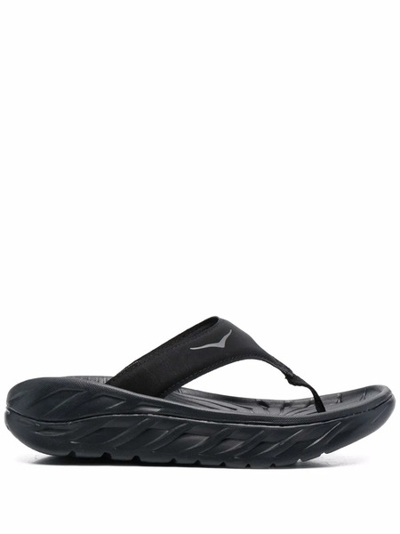  Hoka Wedged Flip Flops - Black 
