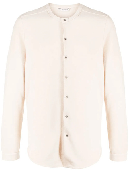  Holzweiler Henley-collar Button-down Shirt - Neutrals 