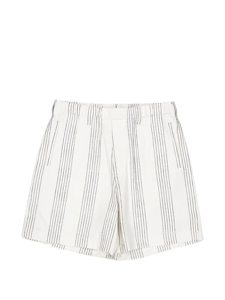  Homme Striped Texture Shorts - White 