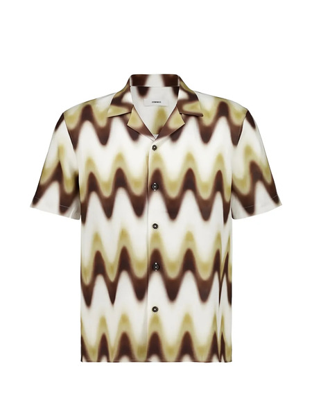  Homme Wave Gradient Slim Shirt - Neutrals 