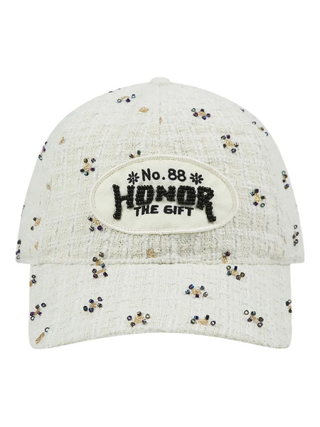  Honor The Gift Beaded Tweed Six-panel Cap - Neutrals 