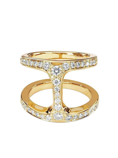  Hoorsenbuhs 18k Yellow Gold Dame Phantom Diamond Ring 