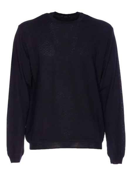  Hosio Crewneck Long-sleeves Sweater - Blue 