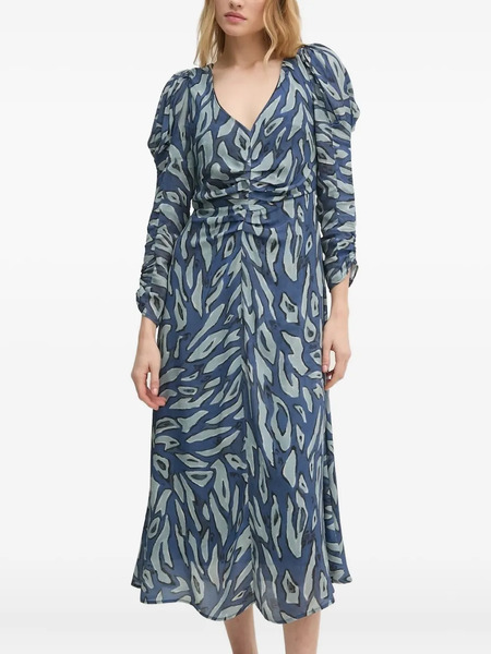  Hoss Intropia Abstract-print Midi Dress - Blue 