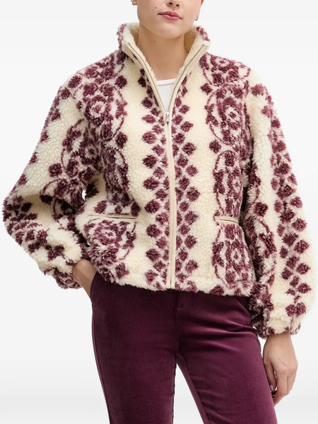  Hoss Intropia Geometric-pattern Zip Top - Neutrals 
