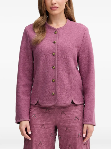  Hoss Intropia Heart-embellished Button-down Jacket - Purple 