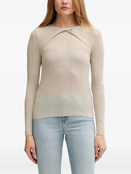  Hoss Intropia Twisted Ribbed Sweater - Neutrals 