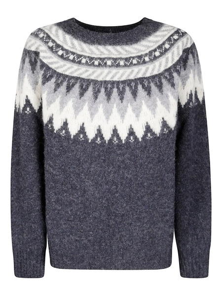  Howlin' Broken Flowers Patterned Sweater - Grey 