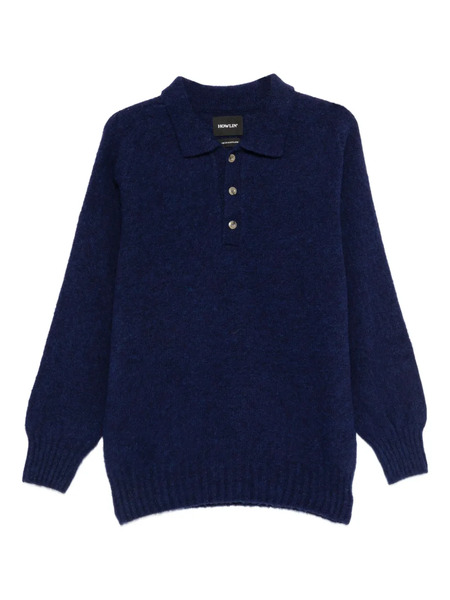  Howlin' Ghost Pressure Buttoned Polo Shirt - Blue 