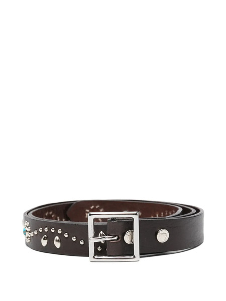  Htc Los Angeles Glendale Studded Belt - Brown 