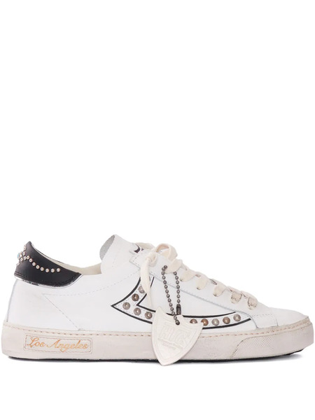  Htc Los Angeles Studded Sneakers - White 