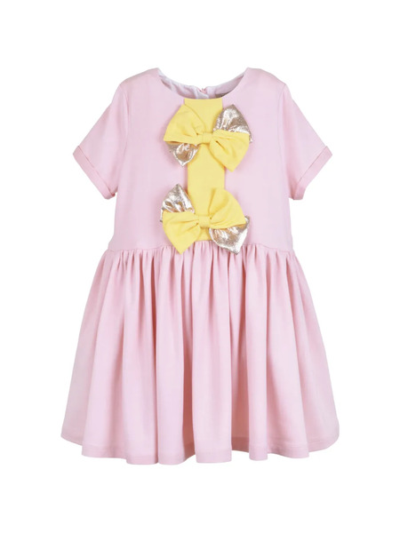  Hucklebones London Bow-detail Flared Dress - Pink 